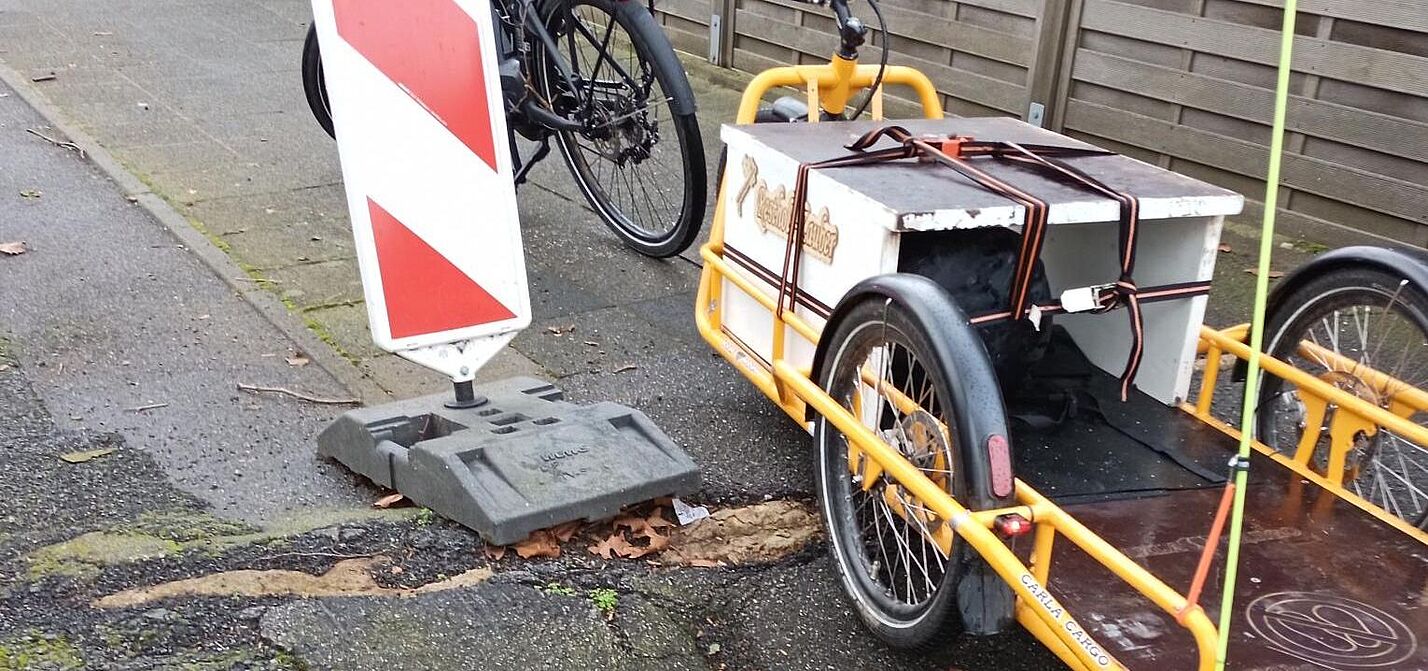 Radwegschäden Berliner Straße